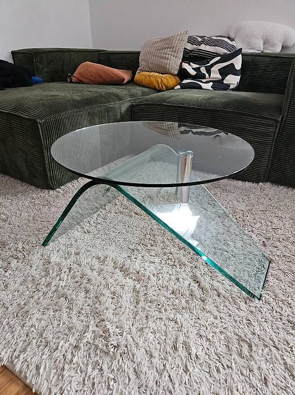 Tavoli: Runder Glas Couchtisch – Usato da Zürich venduto da phiichay