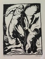 Eugen Ammann, Basel, Holzschnitt, Mutter mit Kind, 1916