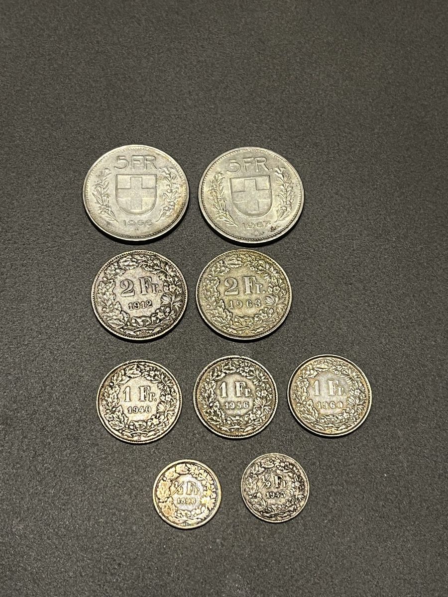 Tutti le monete: Silbergeld 5,- , 2,- , 1,- , 0,50  – Usato da Rheineck venduto da UhrenReinhardt 2
