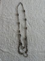 Halskette silberfarben mit Perlen Modeschmuck