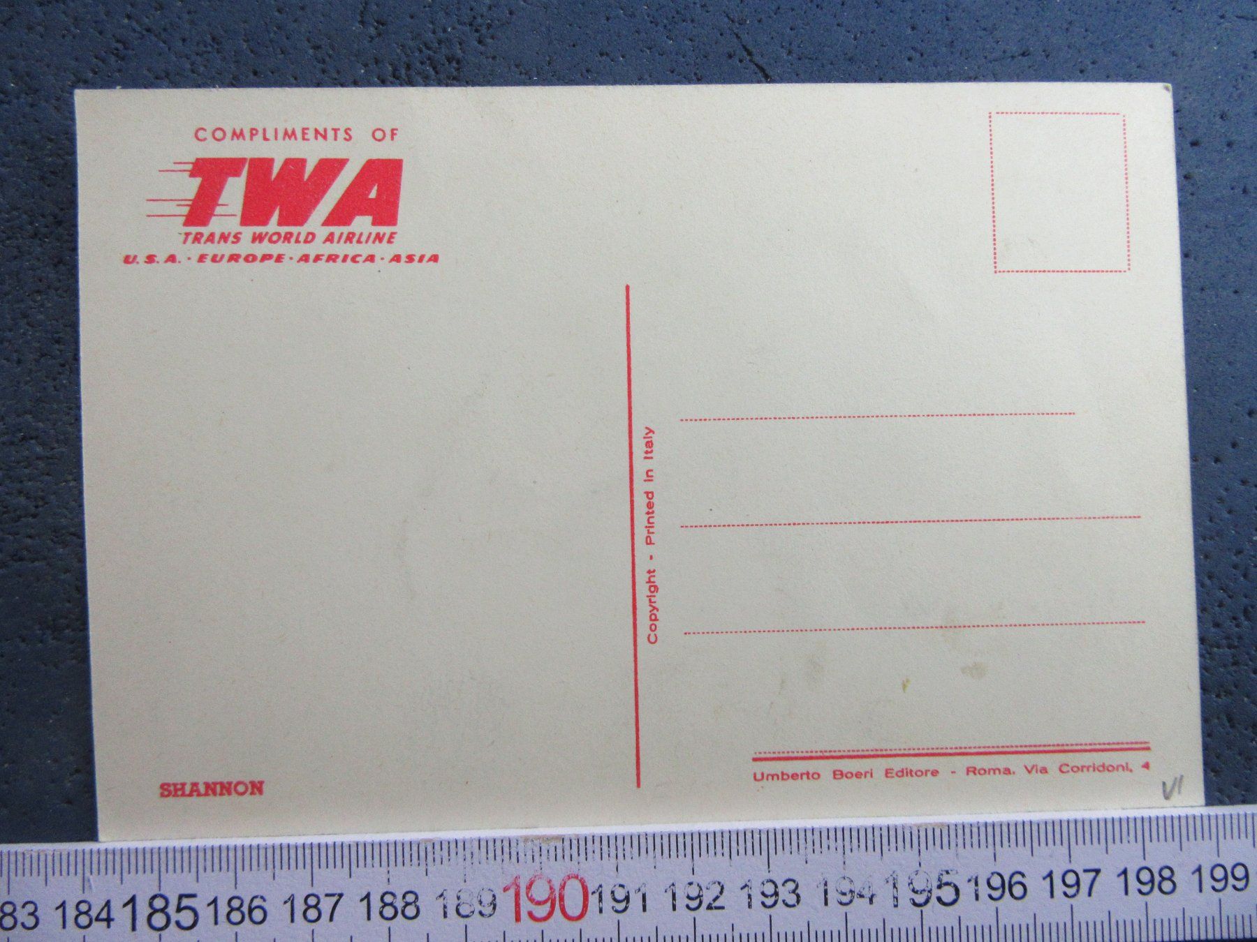 Cartoline postali: TWA LOCKHEED CONSTELLATION "CONNIE" 4MOTOREN FLUGZEUG OLD AK – Usato da Ettingen venduto da Hausi4711 1