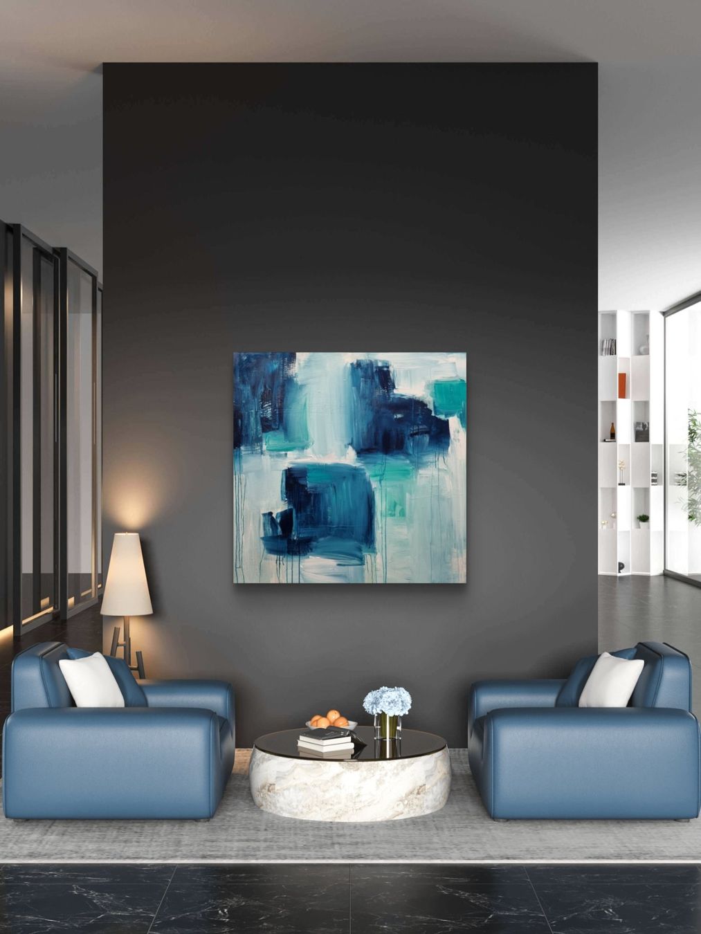 Tableaux: Originales abstraktes Bild 90x90cm – Neuf (Voir description) à Urdorf par Contra8 3