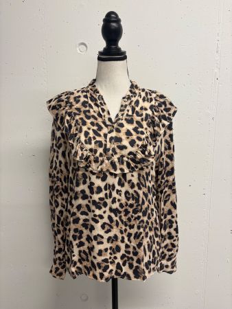 Custommade Leichte Bluse mit Leo-Muster Gr. 38 Viskose