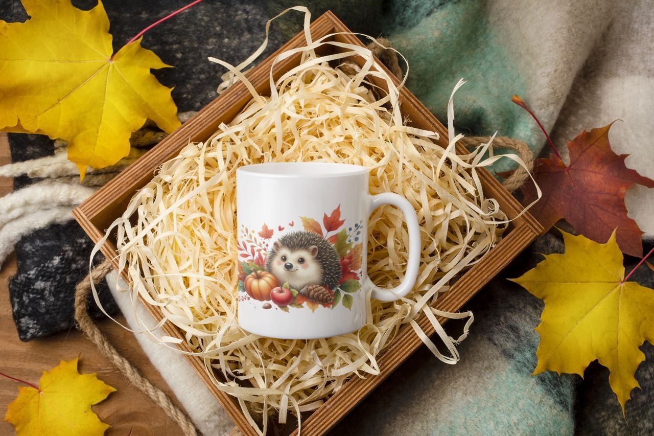 Tassen: Herbst Igel Keramic Tasse NEU – Neu und originalverpackt aus Balsthal von tudorf