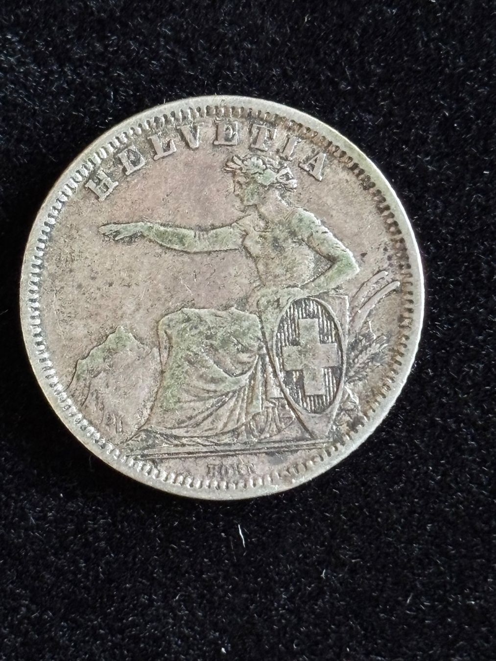 Alle Münzen: 1 Fr. 1861 mit viel Patina – Gebraucht aus Niederlenz von Angi_e 2