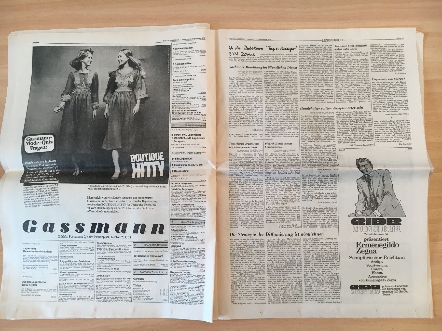 Zeitschriften & Magazine: Tagesanzeiger vom 23. September 1975 – Gebraucht aus Luzern von Jiggy_8898 8