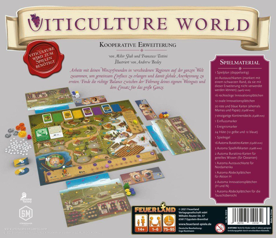 Giochi: Spiel Viticulture World – Nuovo e nell'imballaggio originale da Uster venduto da Ludit 1