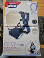 Chicco Babytrage Soft und Dream blau weiss 3 Positionen