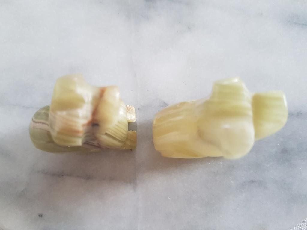 Statuette: Deux petits chiens en onyx vert marbré – Nuovo (secondo la descrizione) da Courtepin venduto da Fin_dj7p 6