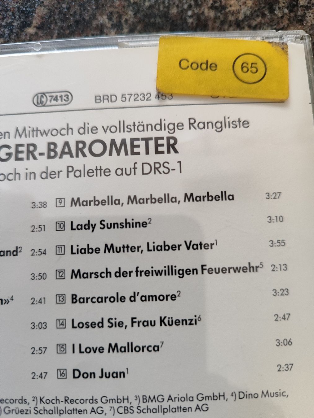 CD: CD Schlager-Barometer – Usato da Madiswil venduto da marmotte63 2