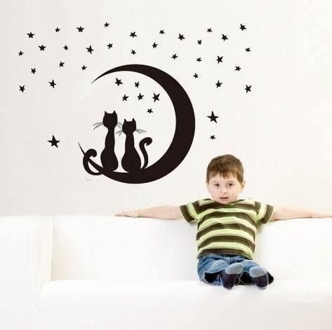 Sticker: Stickers Chat Lune et ciel – Nuovo e nell'imballaggio originale da Gurmels venduto da Swisspod