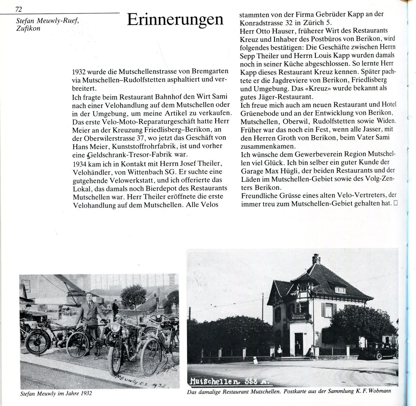 Bücher: Mutschellen, Erinnerungen, Erfahrungen, Gedanken – Gebraucht aus Aarau von Elmaar41 3