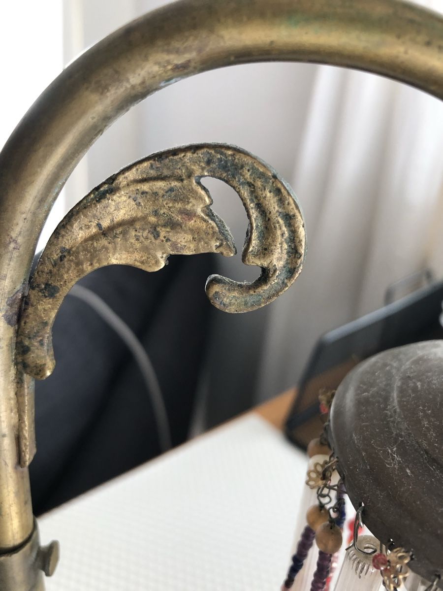 Lampade: Vintage Lampe Messing Glas Perlen – Usato da Winterthur venduto da Chepa61 3
