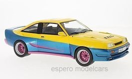 Opel Manta B Mattig 1991 gelb met. / blau met. / pink   1:18