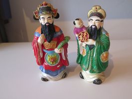 2 schöne chinesische Gottheiten (Langlebigkeit / Reichtum?)