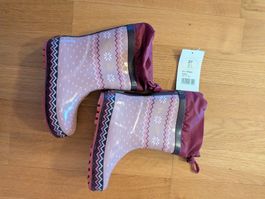 Girl Rain Boots with Lining Purple New Size 27