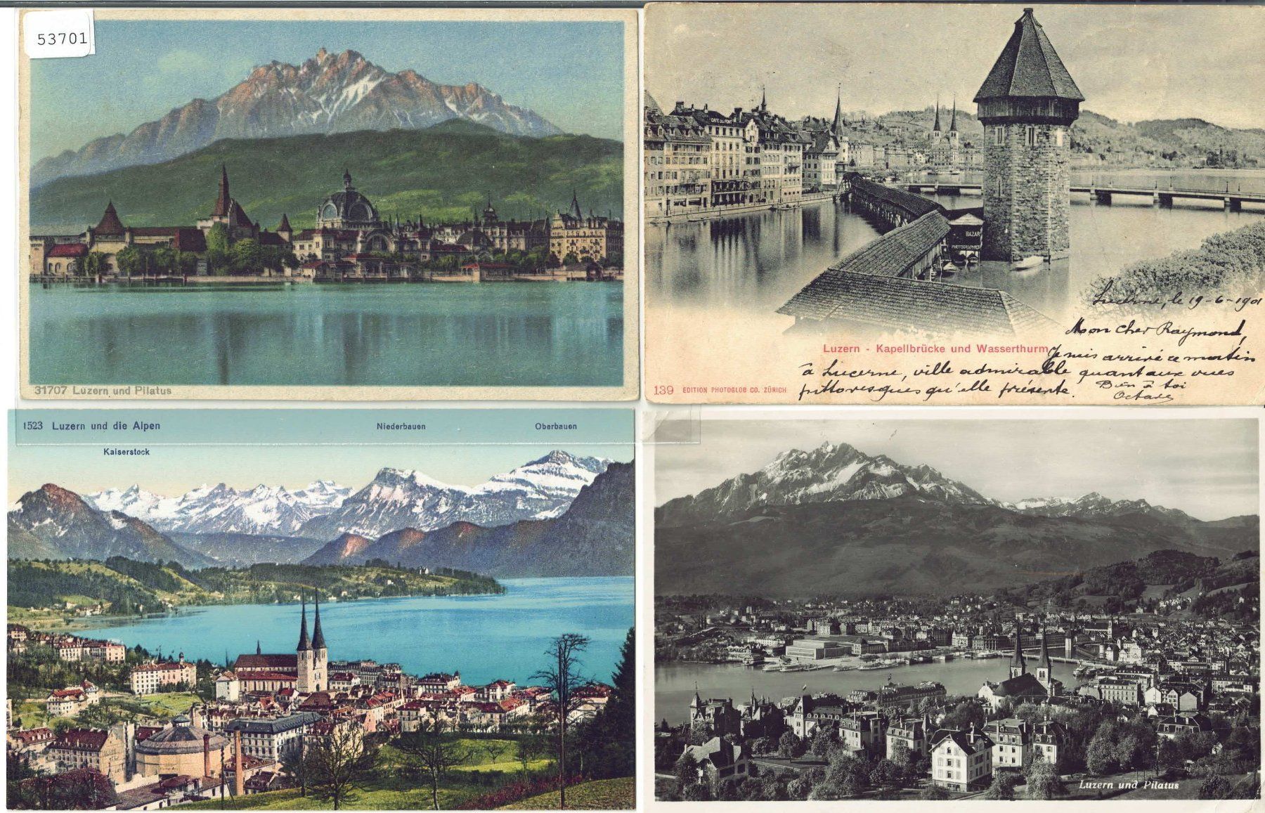 Cartoline postali: 4 AK - Luzern – Usato da Ettingen venduto da Kartenplanet