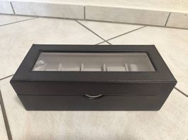 TCM Uhrenbox für 5 Uhren mit Sichtfenster