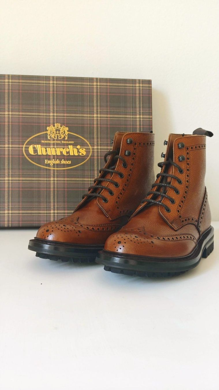Church's Scarpe da uomo: New Church’s "McFarlane" full-brogue boots – Nuovo e nell'imballaggio originale da Basel venduto da gds_gzf2 2