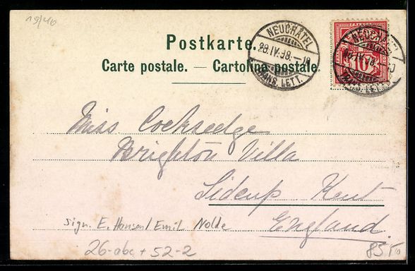 Cartoline postali: sign. E. Hansen / Emil Nolde: Rigi und P – Usato da Berlin venduto da bartko-reher 1