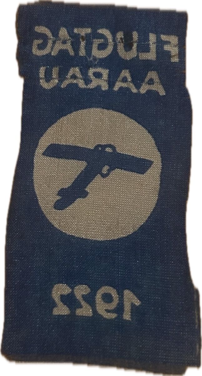 Swiss Placchette & Badge: Stoff Abzeichen, Flugtag Aarau 1922 – Usato da Breganzona venduto da Milesbo 1