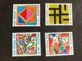 Schweiz 1991 Satz Pro Patria zeitgenössische Kunst postfr.