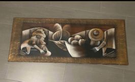 Grosses Bild, Wandbild, Motiv Ernte, Vintage Look, Rarität!