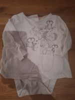 Langarmbody weiss mit Tiermotiv