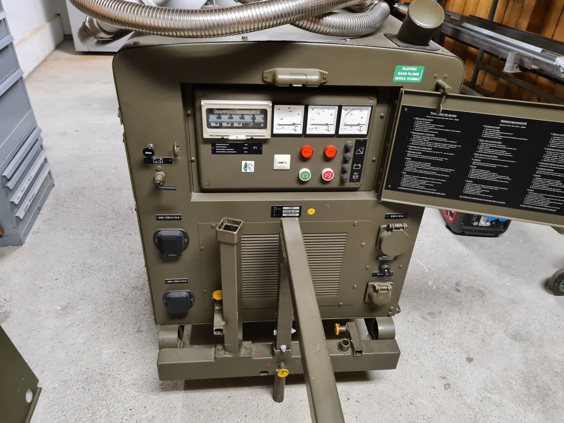 Generatori di corrente: Onan 6kvA Notstromgenerator – Usato da Rüti b. Büren venduto da giruno 5