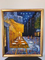 Ölgemälde "Le Café des Artistes" (nach Van Gogh) inkl. Rahme