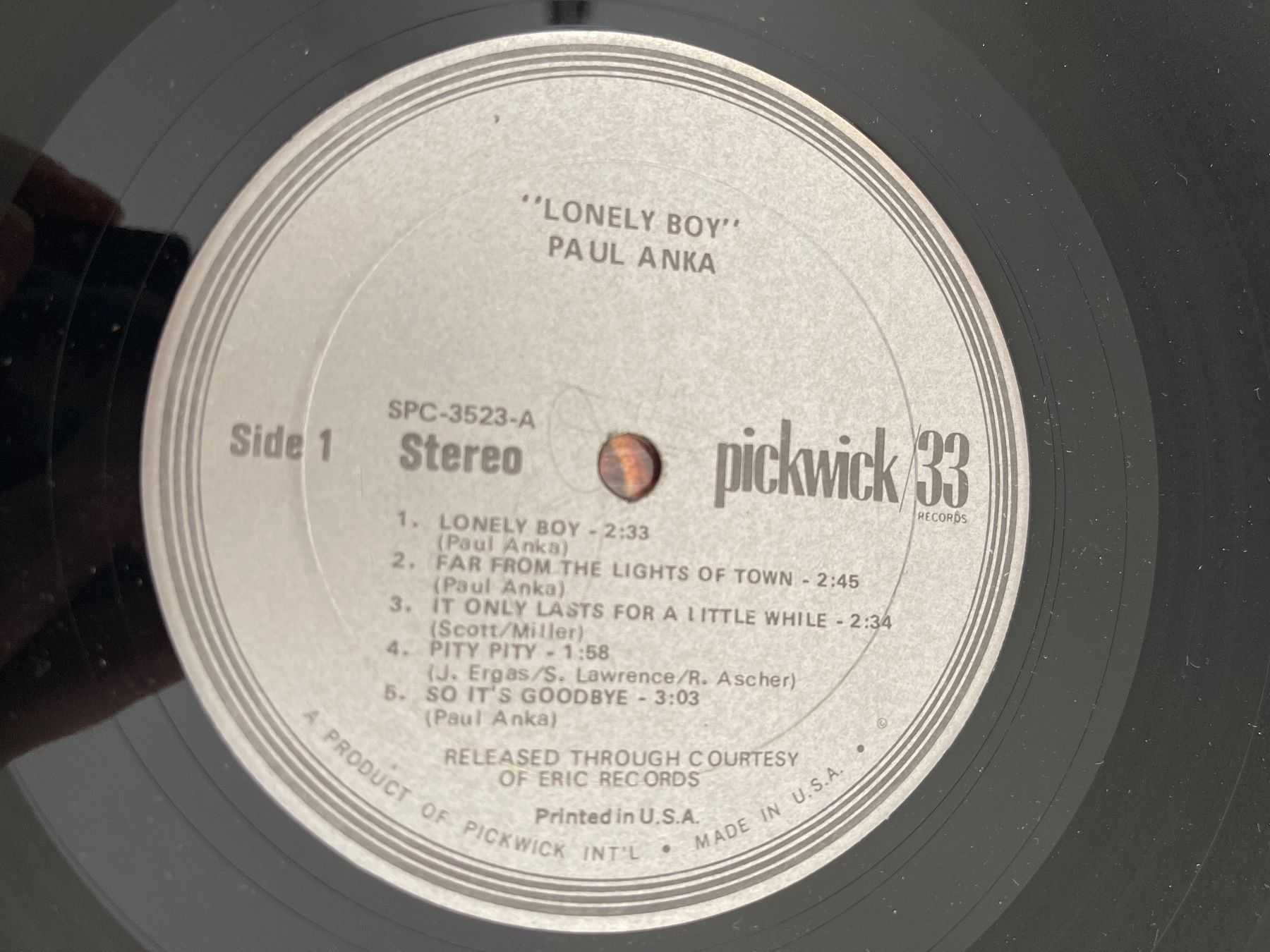 Dischi in vinile: S1795/Paul Anka - Lonely Boy – Usato da Frutigen venduto da Philippe_jsp 2