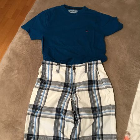 Tommy Hilfiger T-Shirt Aeropostale Shorts Carre Gr. S