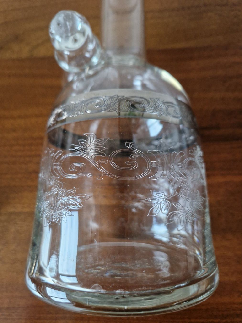 Caraffe: Glaskaraffe mit Platinrand und Gravur – Nuovo (secondo la descrizione) da Bern venduto da Antikbatik 4