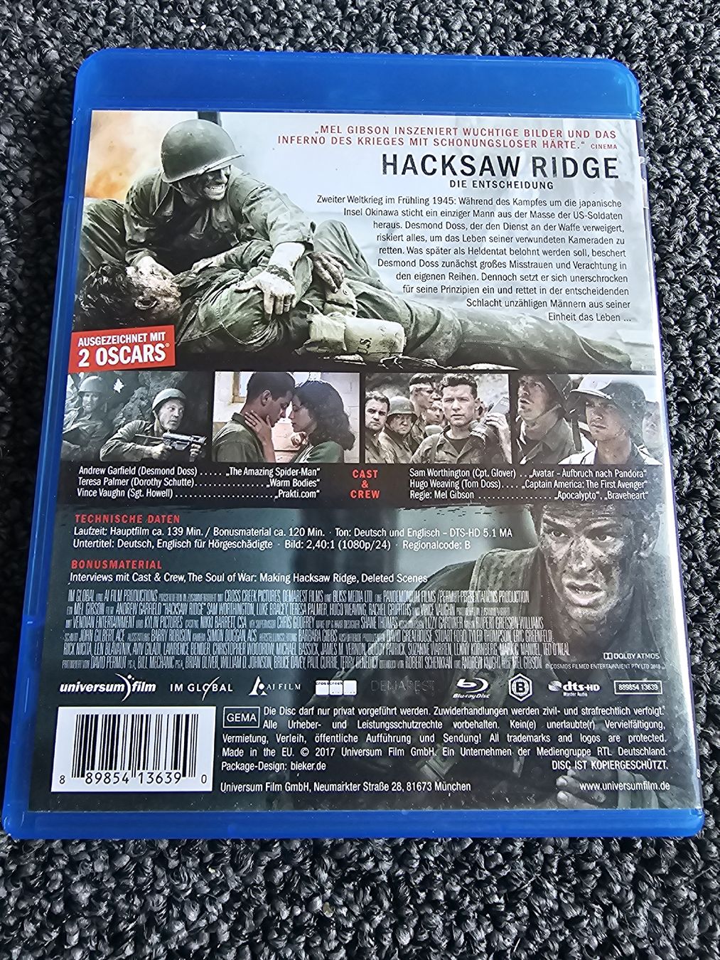 Tous les DVDs: Hacksaw Ridge Blu-ray  – D'occasion à Ruswil par jan_bxl5 1