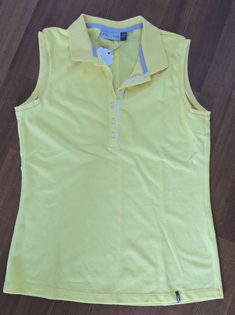 Kjus Damen Poloshirt ärmellos gelb, Grösse 36/S neu