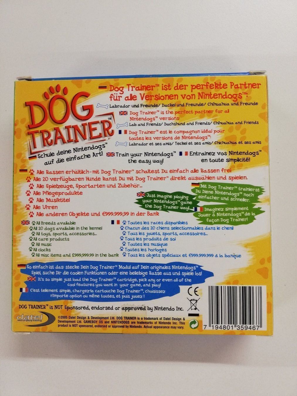 Nintendo Giochi: Dog Trainer / Nintendo DS / Datel – Usato da St. Gallen venduto da zorro_dc 1