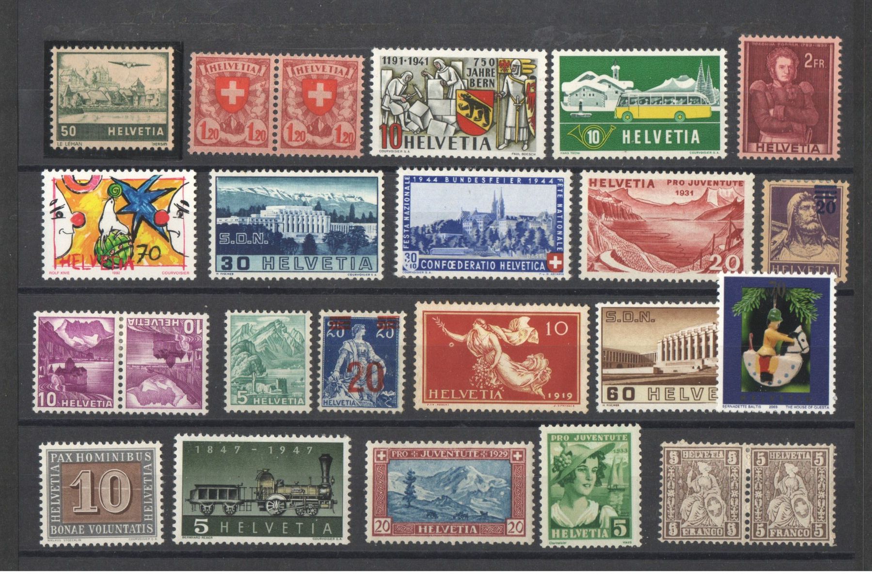 Alle Briefmarken: Abarten – Gebraucht aus Echichens von Topfila