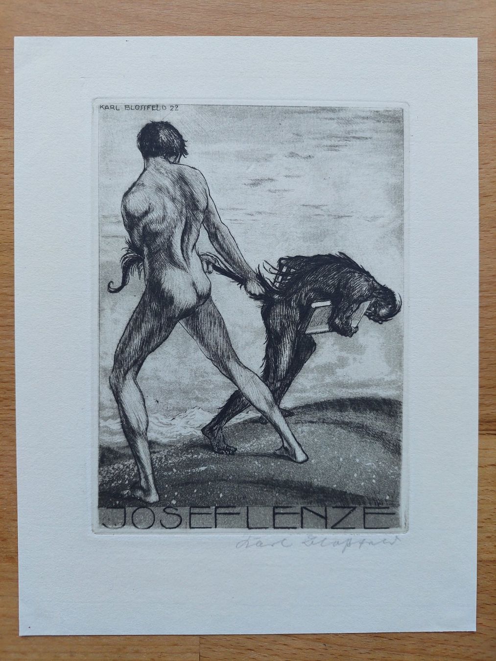 Gemälde: Exlibris Karl Blossfeld - Original Radierung signiert – Gebraucht aus Obfelden von Exlibris-Art