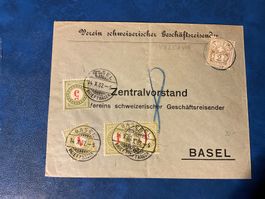 1902 Beleg von Valcava - Basel, taxiert mit 8 Rappen