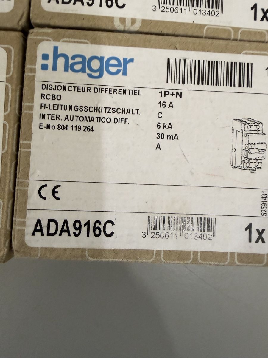 Hager Componenti elettronici: Hager Sicherung fils C13,C16 – Nuovo e nell'imballaggio originale da Zürich venduto da papaplatte 1
