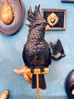 Kakadu Figur Skulptur Büste Dekoration Vogel Papagei Ständer