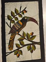 coupon tissu oiseau 22x37cm