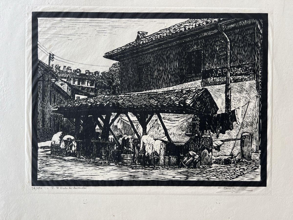 Grafiken & Lithographien: Konvolut: 3 Original-Holzschnitte, handsigniert – Gebraucht aus Rain von Pic-Ass 3