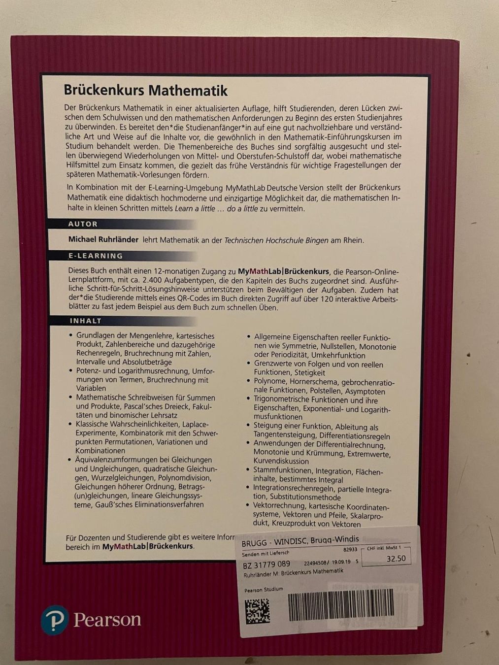 Libri: Brückenkurs Mathematik, 2. Auflage – Usato da Untersiggenthal venduto da l2_nmok 1