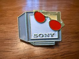 Sony Pin Anstecknadel Metall Logo Motiv gebraucht