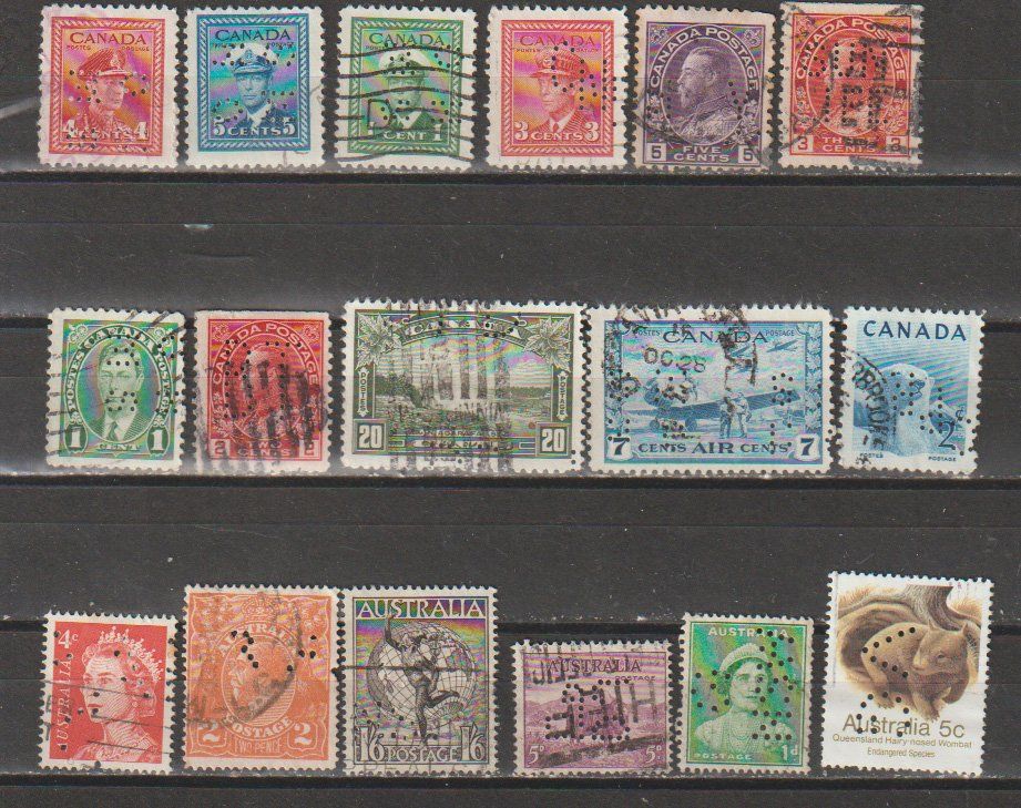 Alle Briefmarken: Perfins Canada - USA – Gebraucht aus Crans-Montana von kira56