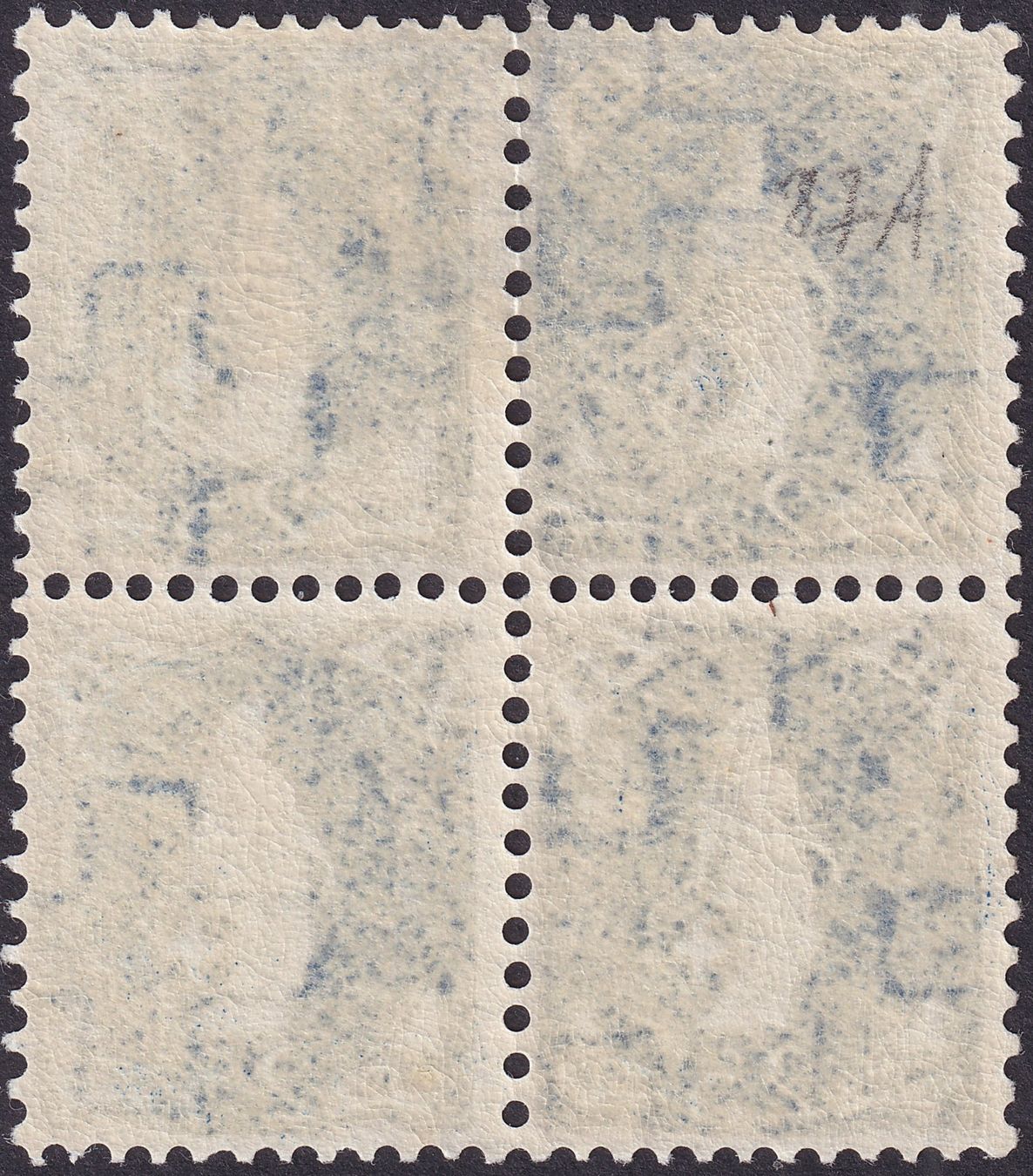Tutti i francobolli: 87A (Stehende) Viererblock postfrisch **, Kat: 160.- – Usato da Sursee venduto da Luzernerraute 1