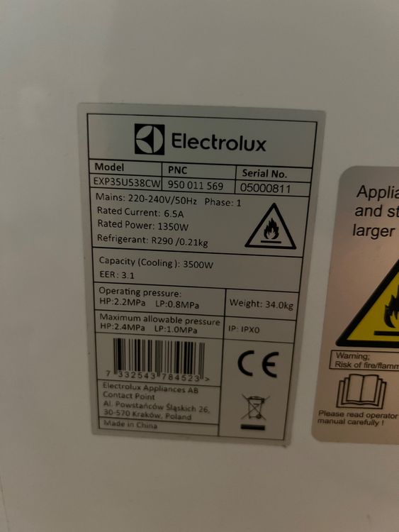 Electrolux Klimageräte: Electrolux Klimagerät EXP35U538CW – Gebraucht aus Aarau von .Kosta. 4