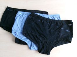 3 Damen Panty / Grösse 40 / schwarz, hellblau