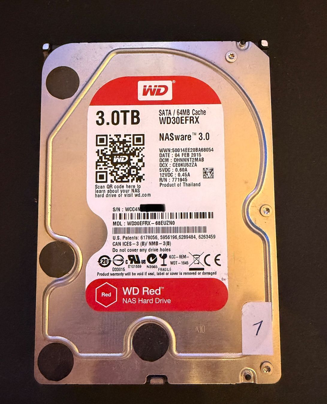 Western Digital Dischi rigidi: WD Red 3TB Festplatte HDD – Usato da Winterthur venduto da R2D_Y7C